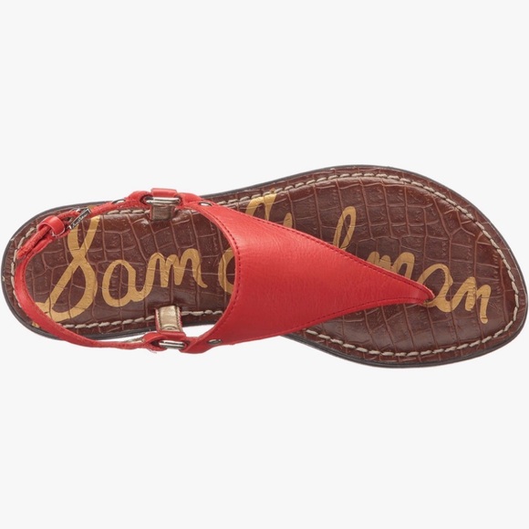 Sam Edelman Shoes - Sam Edelman Leather Greta Thong Havana Red Sandals Size 8